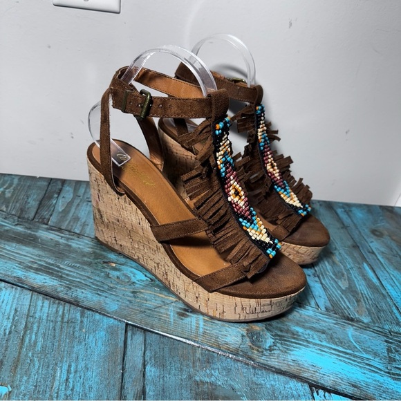 Ariat Women's Unbridled Lolita Sandal Size 8 Fringe Western Southwestern - Picture 5 of 13